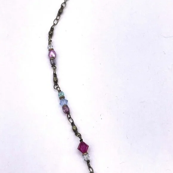 Michal Golan Beaded Chain Necklace Gold Tone Extender Chain Adjustable 20" - Picture 2 of 5